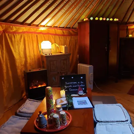 Campismo de Luxo La Yourte Aux Bambous En Cevennes *